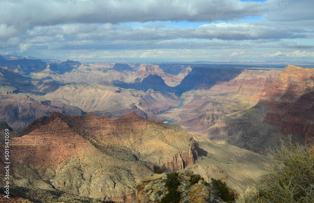 Lovely Landscape with Stunning Rock Formations in the Grand Canyon