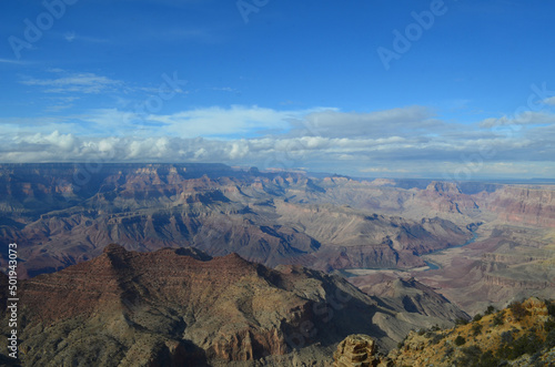 Blue Skies Over the Grand Canyon in Arizona