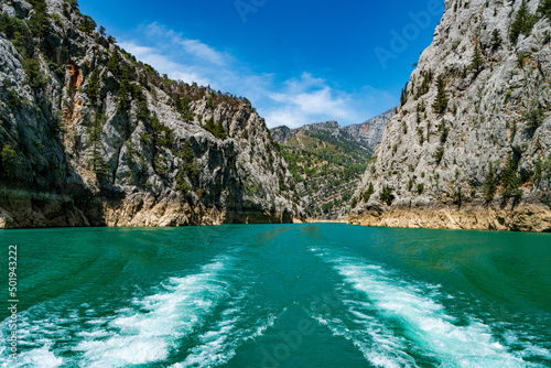 Green Canyon, Manavgat. Hydroelectric power station. Water and mountains. Largest canyon reservoir in Turkey © EwaStudio