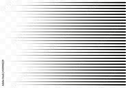 Speed lines. Design element, motion effect signs. Black lines on white background. Vector illustration.