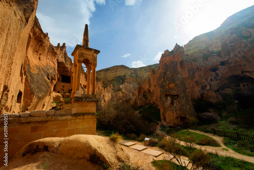 Cappadocia is one of the most famous touristic regions of Turkey. The Rock Sites of Cappadocia are UNESCO World Heritage sites. Location; Zelve Open Air Museum. photo