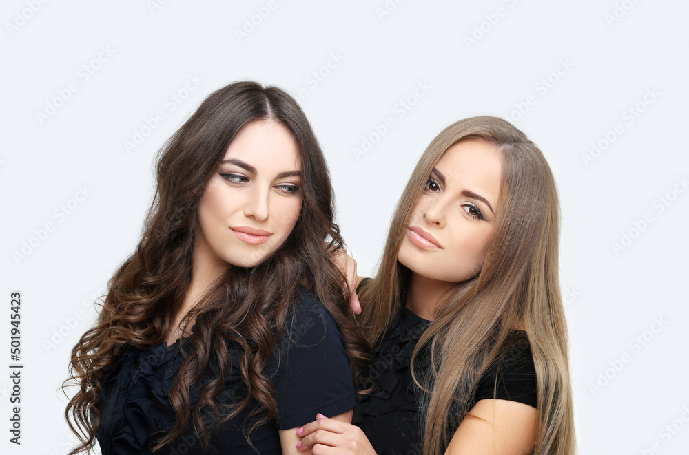 Beauty portrait of a young girls. Fresh Clean Skin Beauty portrait of a young girls. Fresh Clean Skin