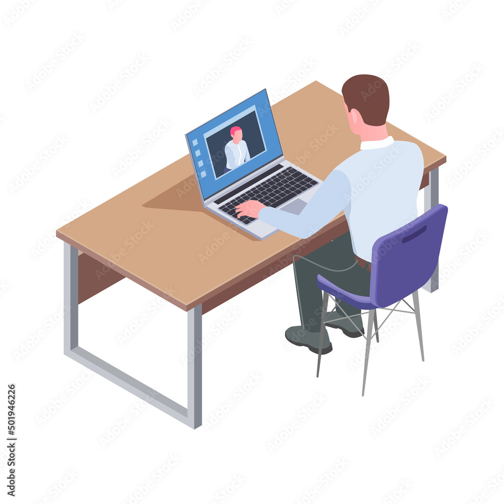 Recruiting Isometric Icon Recruiting Isometric Icon