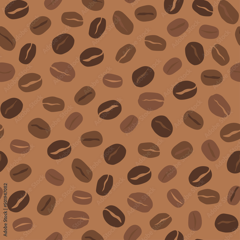 Seamless pattern with coffee beans. Simple abstract print. Vector graphics. Seamless pattern with coffee beans. Simple abstract print. Vector graphics.