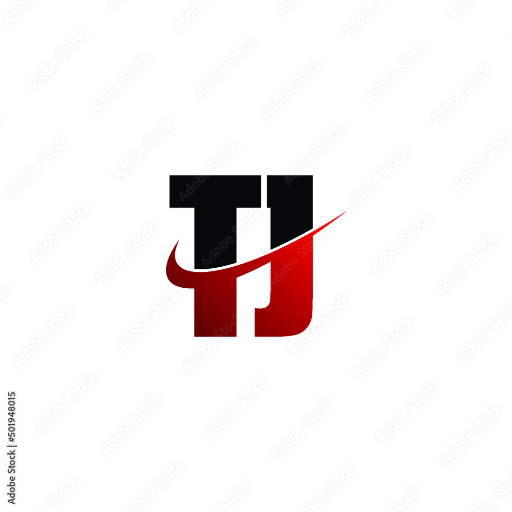 Obraz premium Letter TJ simple logo design vector
