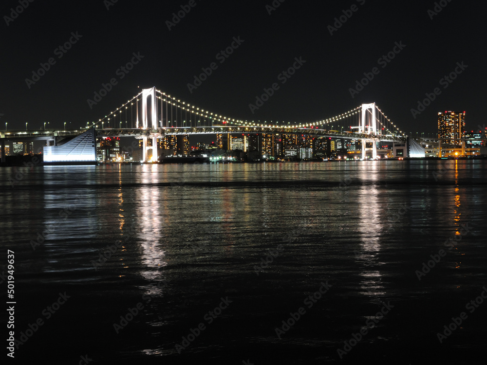 夜景　レインボーブリッジ　芝浦