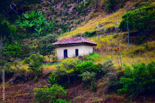 Casa campesina en las montañas de Manta Colombia