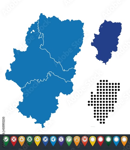 Set maps of Aragon province photo