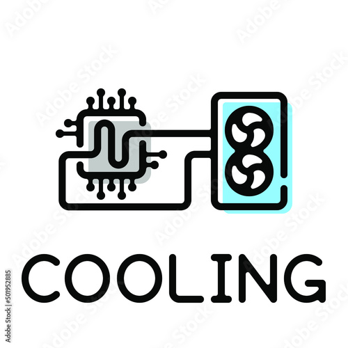 Computer chipset cooling solution shop product pictogram
