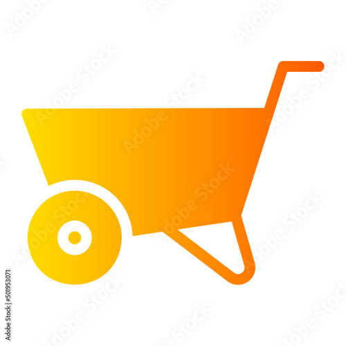 wheelbarrow gradient icon