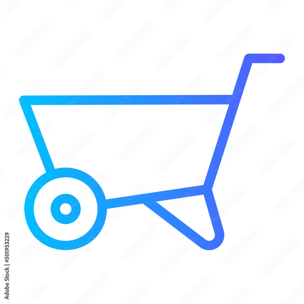 wheelbarrow gradient icon wheelbarrow gradient icon