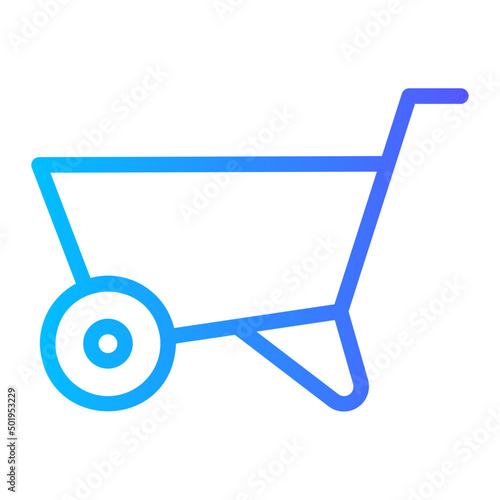 wheelbarrow gradient icon