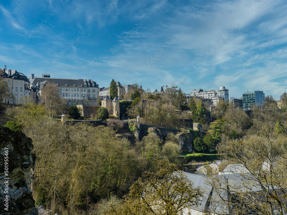 Luxembourg city on a beautiful summer day