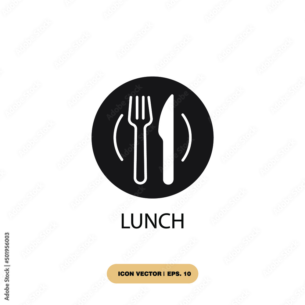 lunch icons symbol vector elements for infographic web lunch icons symbol vector elements for infographic web