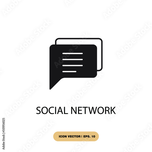 social network icons symbol vector elements for infographic web