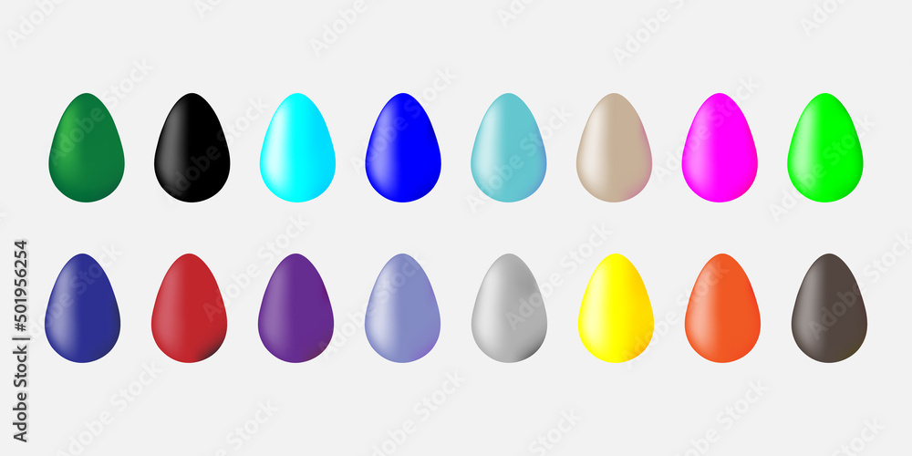 Easter eggs set doodle style. Easter eggs set doodle style.
