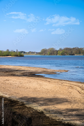 River Loire near Turquant on a sunny spring afternoon, Loire valley, France
