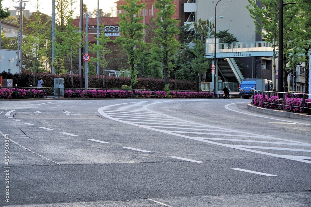 Obraz premium カーブした道路