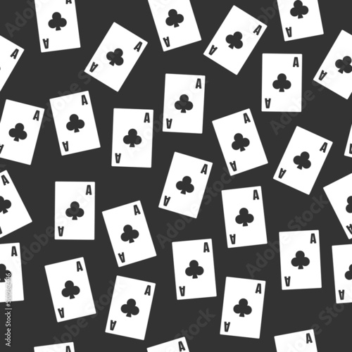 Cards for poker and casino games. Vector wallpaper with map icons scattered across it.