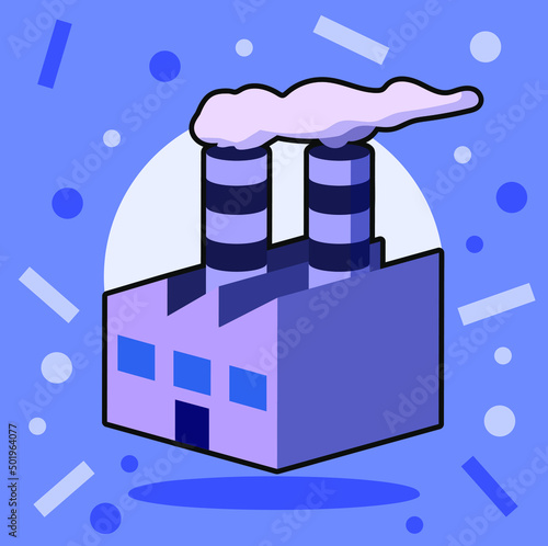 Icono fábrica vector Ilustración vectorial