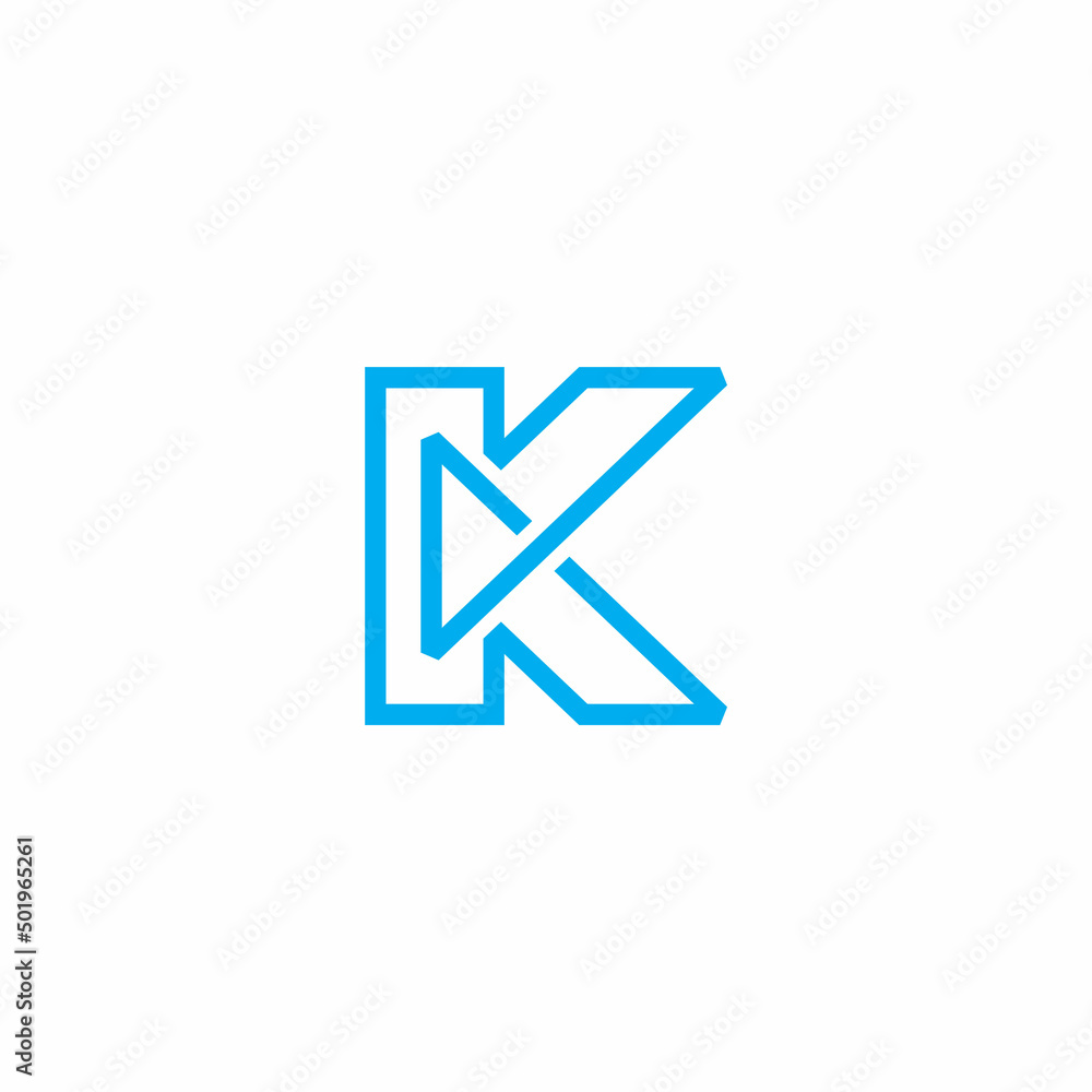 letter kc simple triangle geometric logo vector letter kc simple triangle geometric logo vector