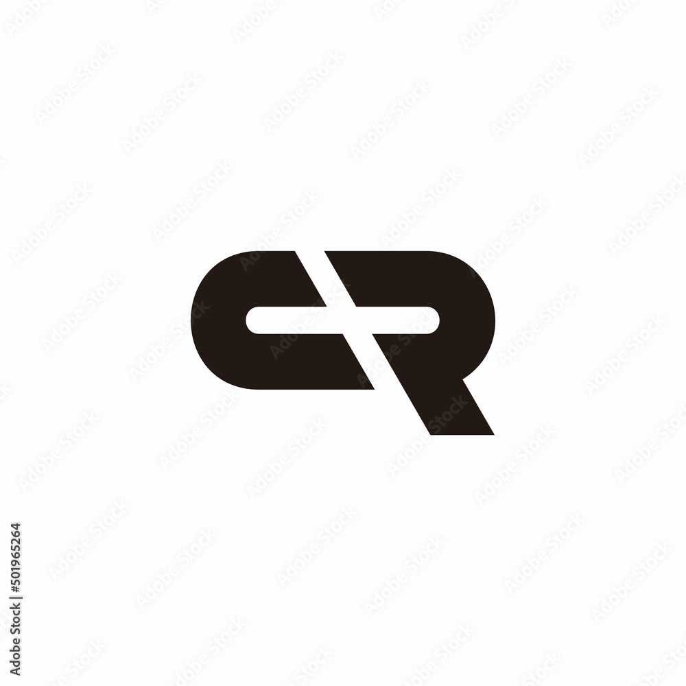 Obraz premium letter cp slice shape geometric simple logo vector