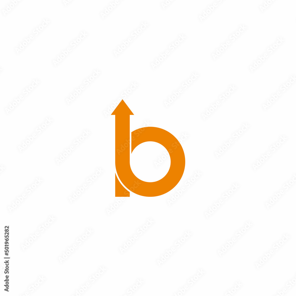 letter b overlapping loop arrow up logo vector letter b overlapping loop arrow up logo vector