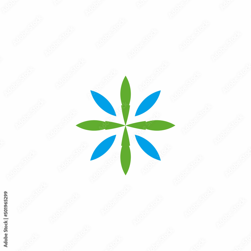 plus medical leaf water medical herb symbol logo vector