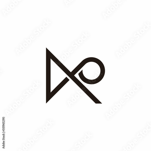 abstract letter mp linear geometric logo vector