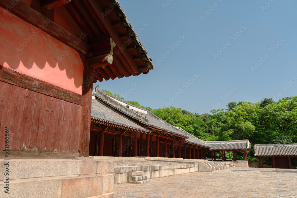 Summer of Jongmyo Shrine in Seoul, Korea