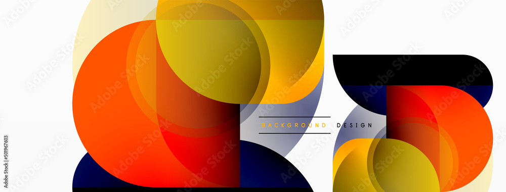 Round triangle shapes lines and circles. Geometric vector illustration for wallpaper banner background or landing page Round triangle shapes lines and circles. Geometric vector illustration for wallpaper banner background or landing page