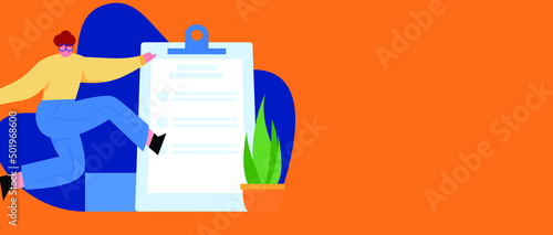 Questionnaire vector concept illustration
