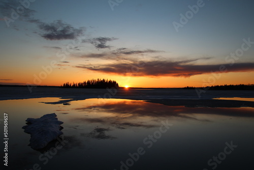 Warm Sunset  Elk Island National Park  Alberta