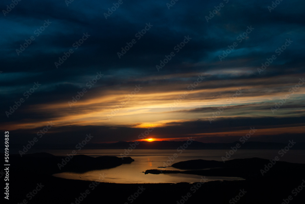 Sunset. Beautiful sunset over the sea. Sunset. Beautiful sunset over the sea.