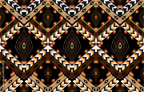 Ikat geometric folklore ornament. Tribal ethnic vector texture. 
Seamless striped pattern in Aztec style. Figure tribal embroidery. 
Indian, Scandinavian, Gypsy, Mexican, folk pattern.


