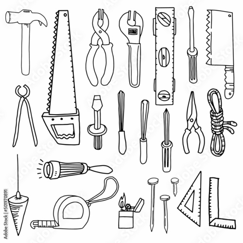 vector handyman tool equipment workshop