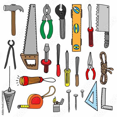 vector handyman tool equipment workshop