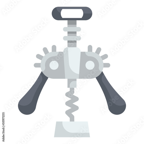 corkscrew flat icon