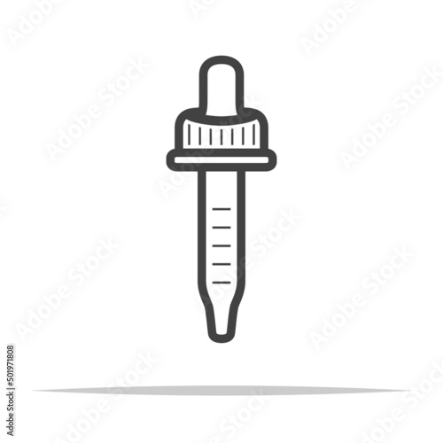 Glass dropper icon transparent vector isolated