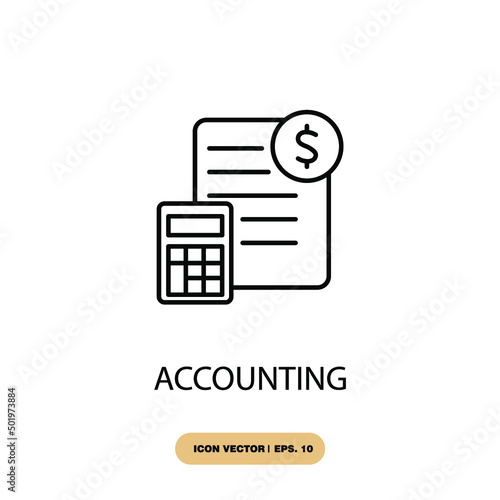 accounting icons  symbol vector elements for infographic web