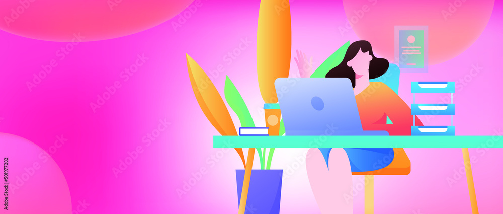 Internet workers collaborating with each other vector concept illustration
Internet workers collaborating with each other vector concept illustration
