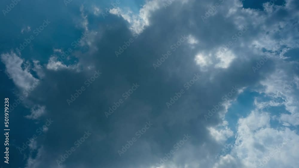 Time lapse of the blue sky in summer day. Blue sky white clouds. White clouds background. Nature weather of dark sky. Time lapse of the blue sky in summer day. Blue sky white clouds. White clouds background. Nature weather of dark sky.