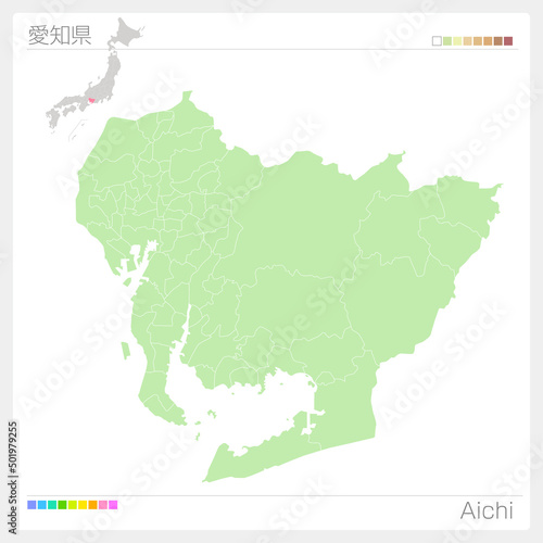 愛知県の地図・Aichi Map