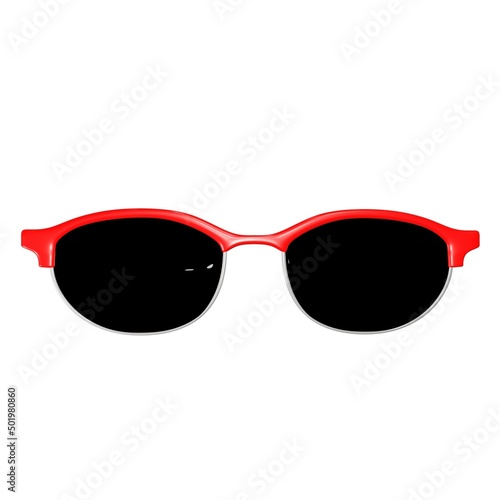 Cat eye sunglasses with orange frames