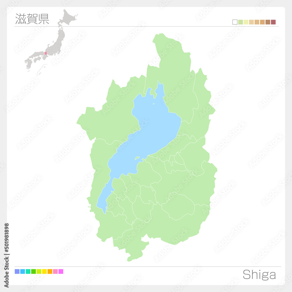 滋賀県の地図・Shiga Map