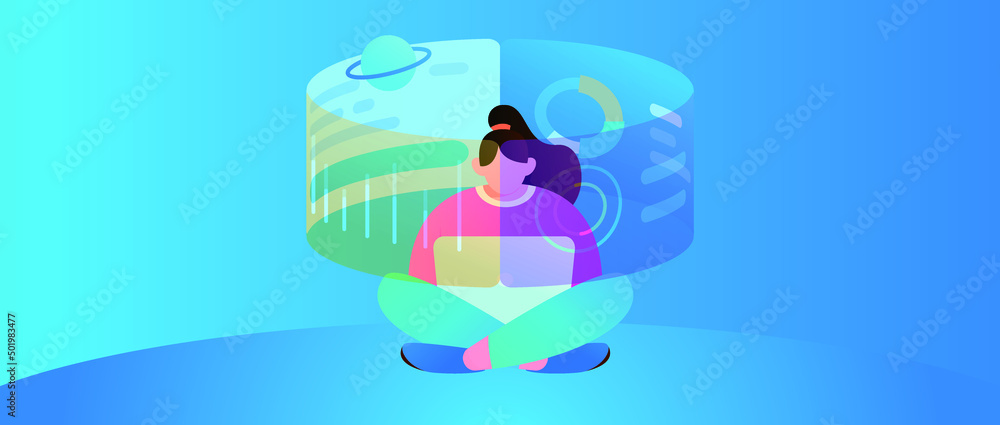 Internet workers collaborating with each other vector concept illustration
Internet workers collaborating with each other vector concept illustration