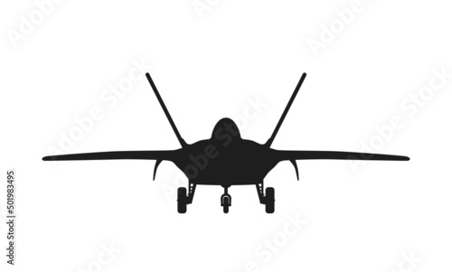 f-22 raptor fighter jet front view. us us air force symbol. isolated vector image for military concepts