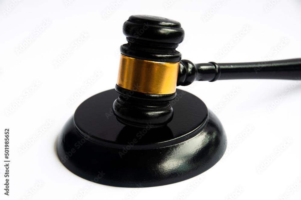 Lawyer gavel on white cover background. Law concept Lawyer gavel on white cover background. Law concept