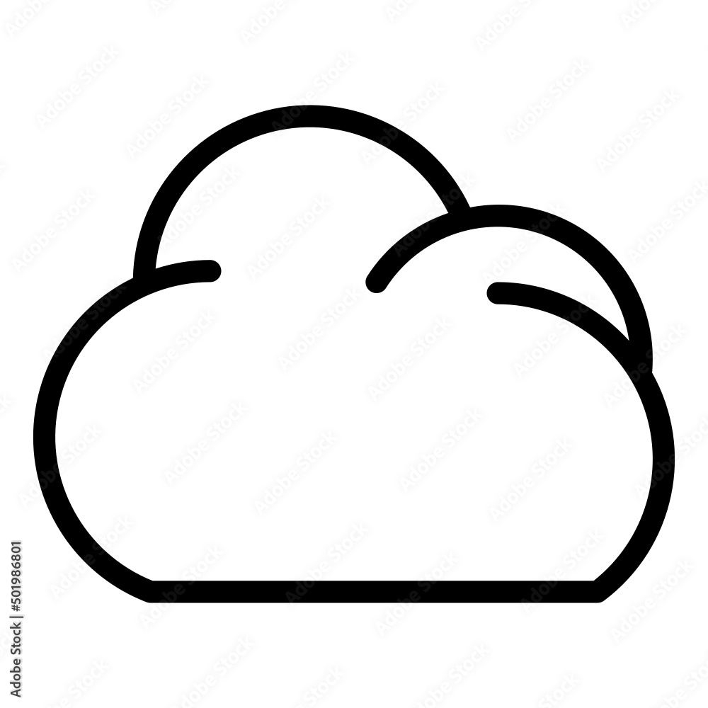  weather cloudy icon line style