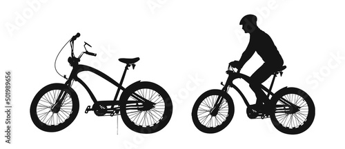bike vector silhouette. cyclist vector illustration. cycling vector silhouette